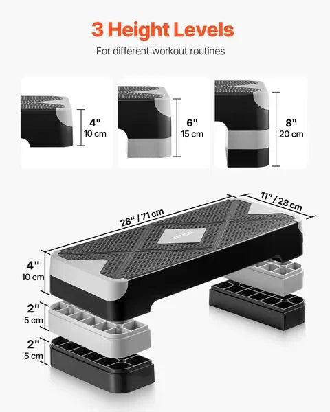 AeroExercise Step Platform for Home Gym Cardio Training