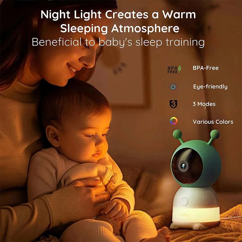 BOIFUN 2K 5 Inch Baby Monitor Camera With App Control