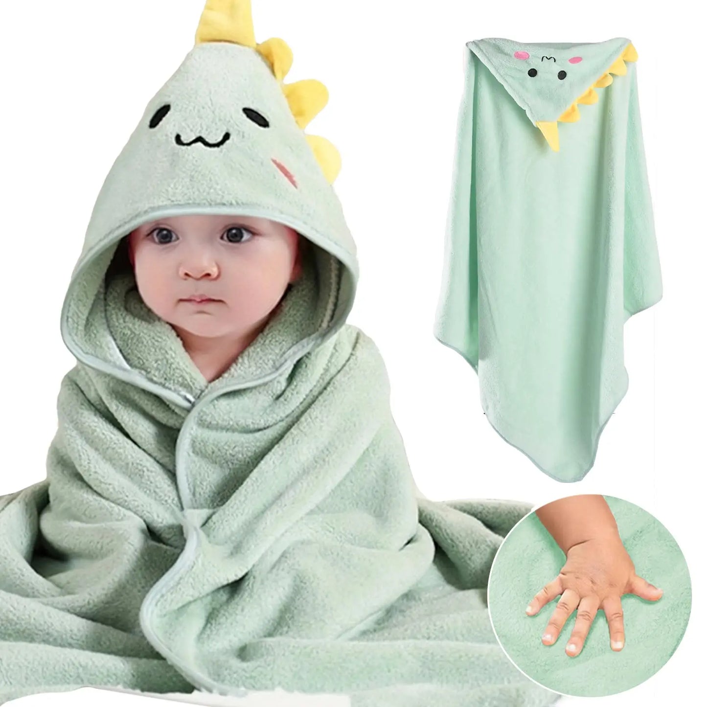 Soft Hooded Baby Towels Absorbent Bath Towels For Newborns Toddlers