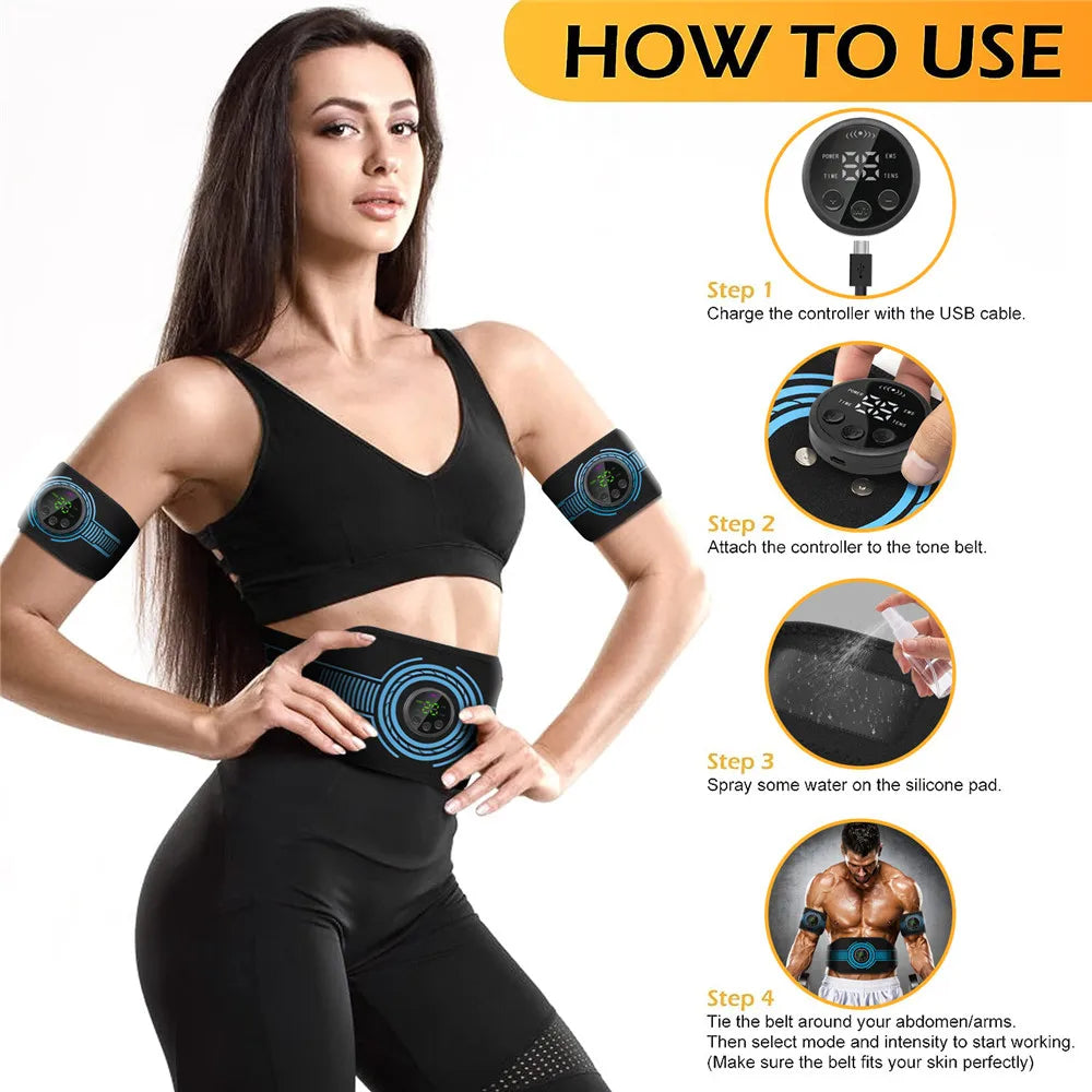 Brangdy Abdominal Toning Belt EMS Muscle Stimulator
