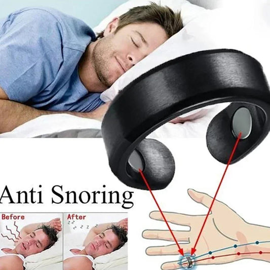 Anti Snore Sleep Aid Ring Magnetic Acupressure Therapy Relaxation