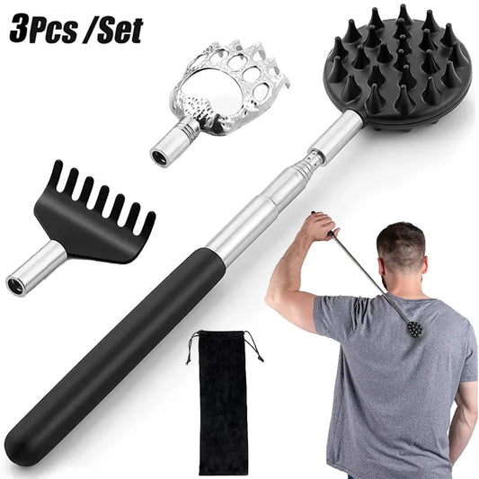 Back Scratcher Telescopic Massage Tool Stainless Steel Extendable