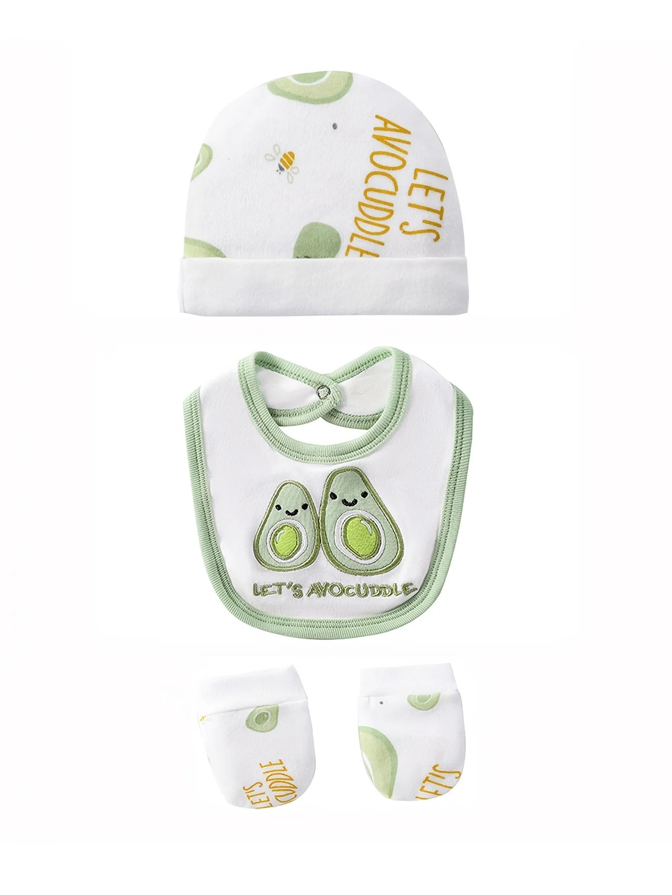 Newborn 8 Piece 100 Percent Cotton Hat Bodysuits Romper Set
