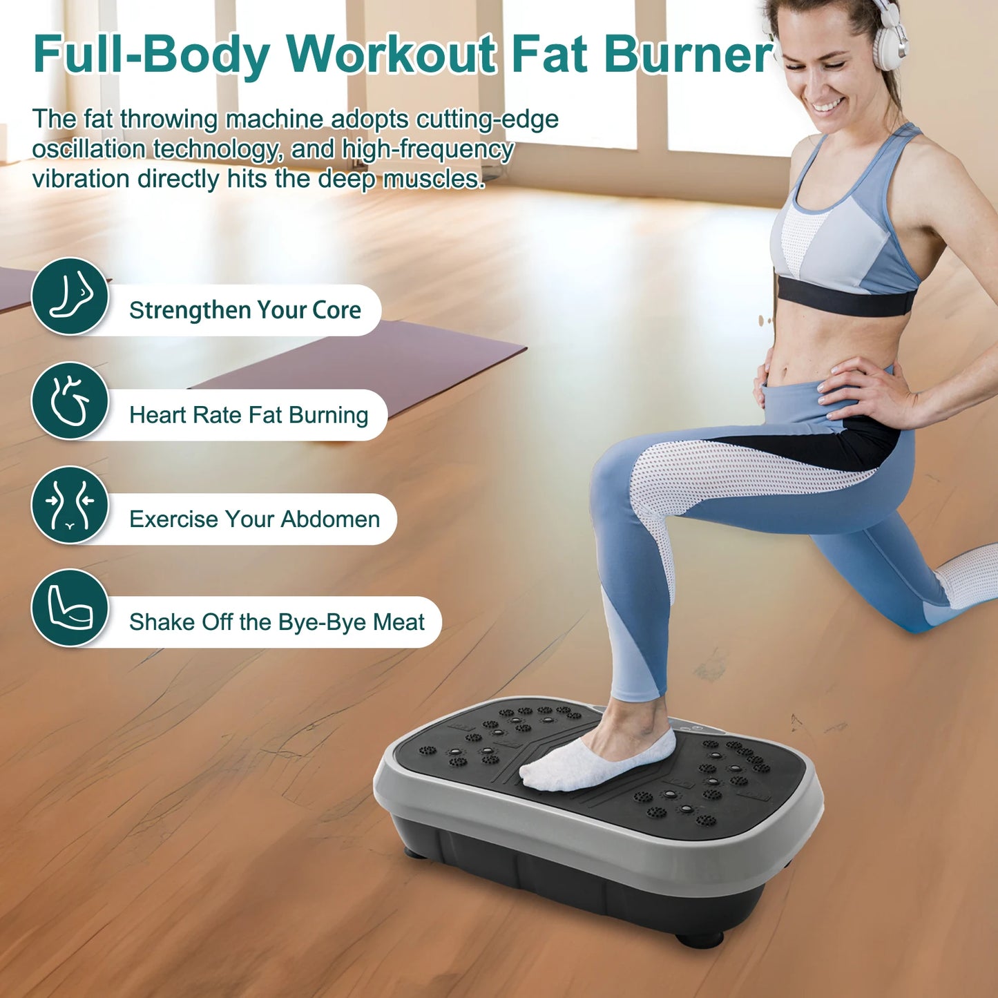 Vibration Plate Exercise Machine for Full Body Fat Burning