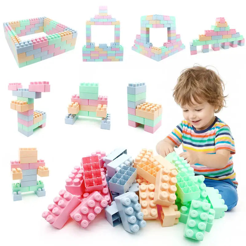 64-Piece Building Blocks for Toddlers Educational Toy