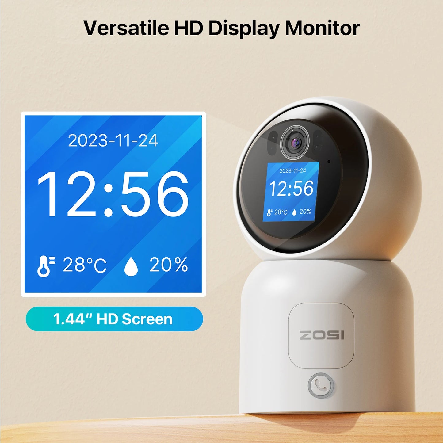 ZOSI C519M 4MP HD Indoor Baby Monitor With WiFi Video Call