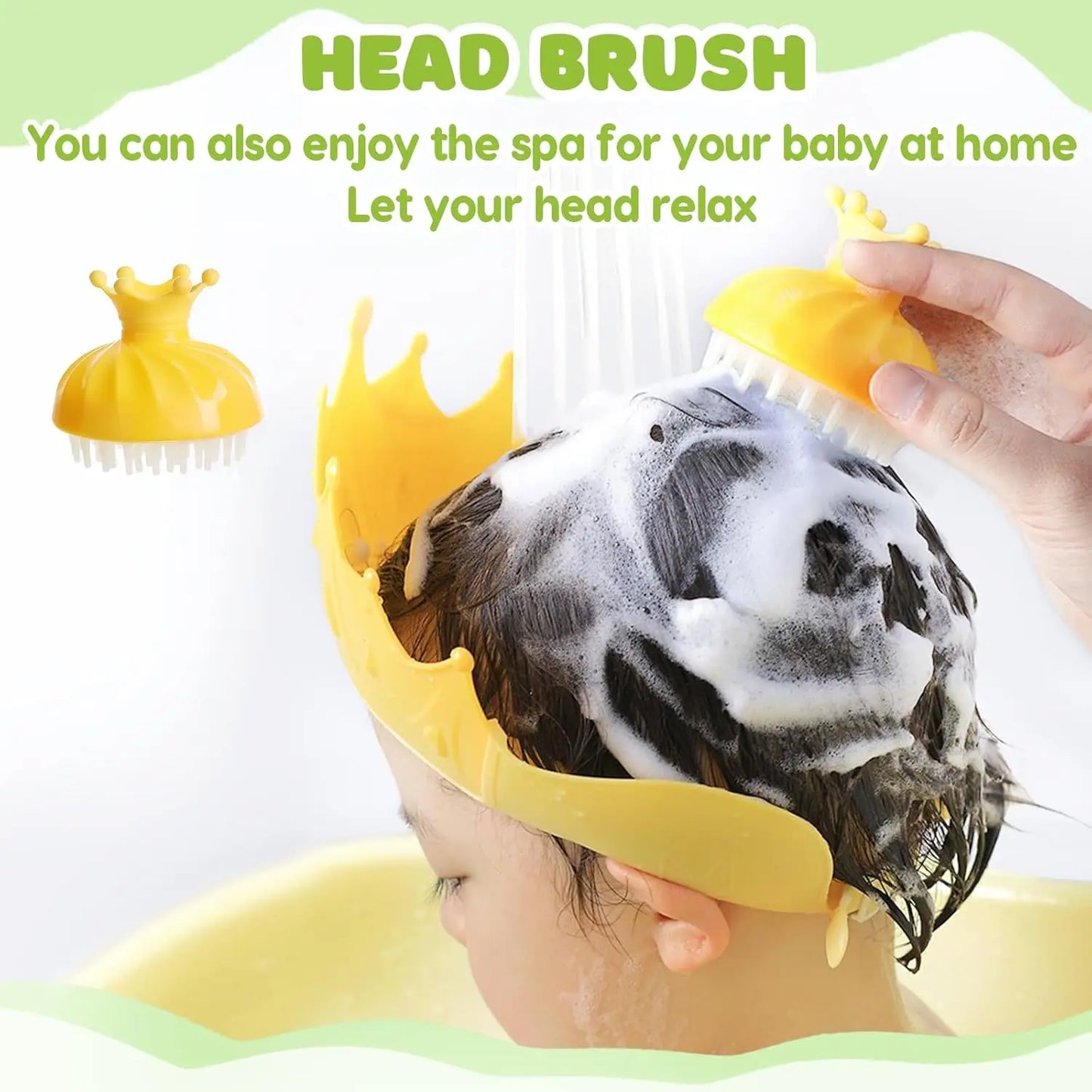 Baby Foldable Bathtub With Cushion Thermometer Shower Cap
