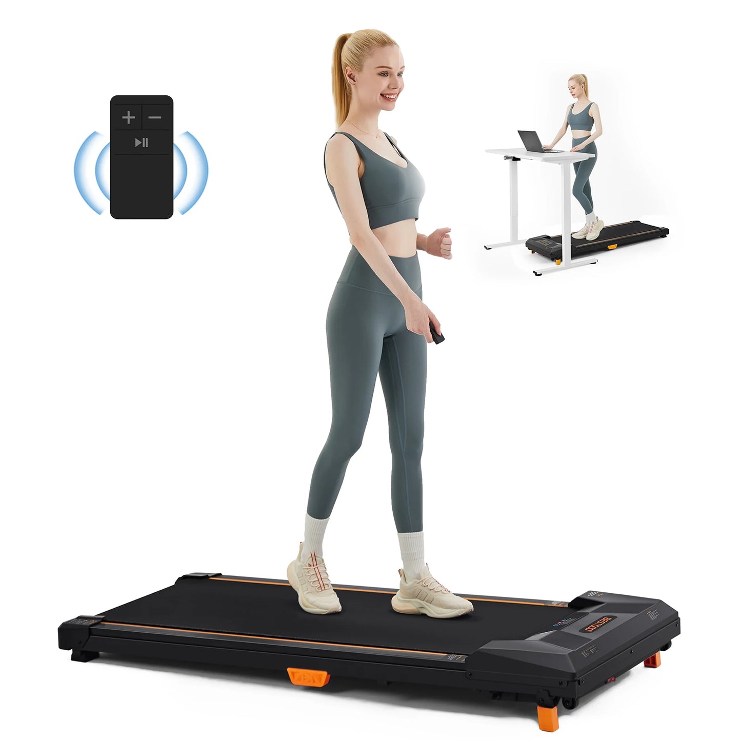 Under Desk Treadmill Incline Walking Pad 2.5HP For Home Use