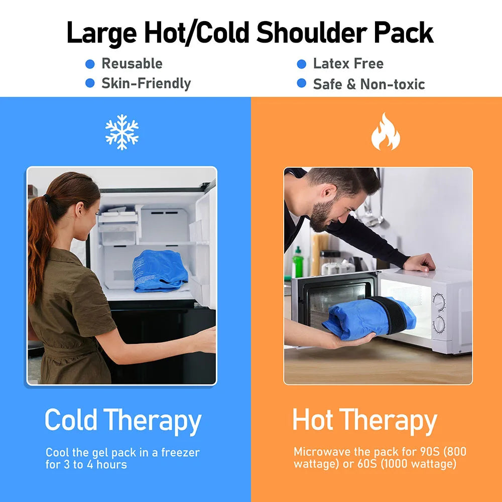Shoulder Ice Pack Wrap for Hot Cold Therapy Relief