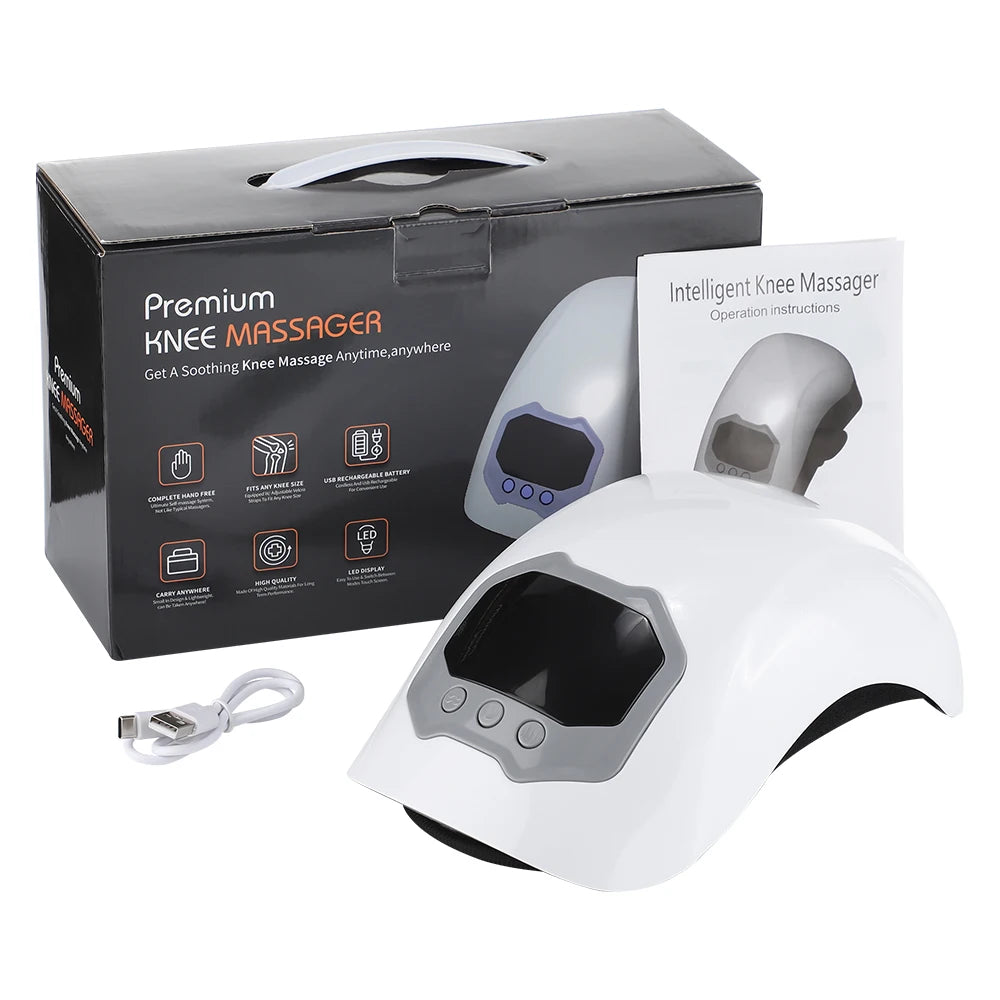 Hailicare Wireless Electric Knee Massager With Infrared Heating And Vibration