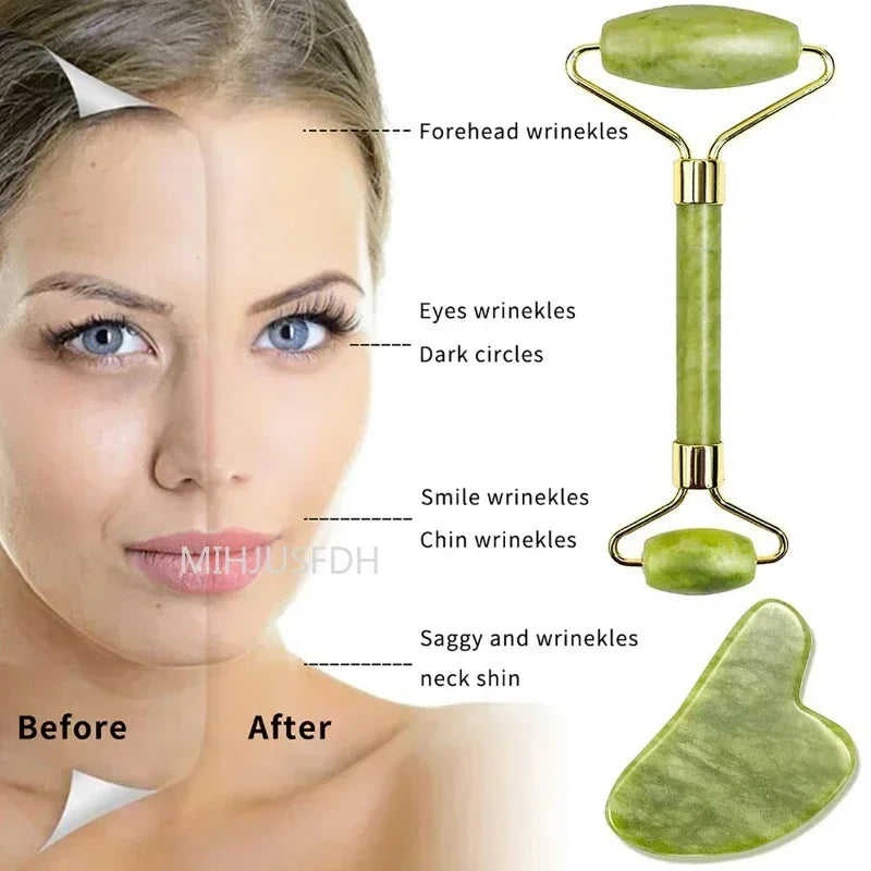 MIHJUSFDH Jade Roller Massager For Face Body Back Foot Massage