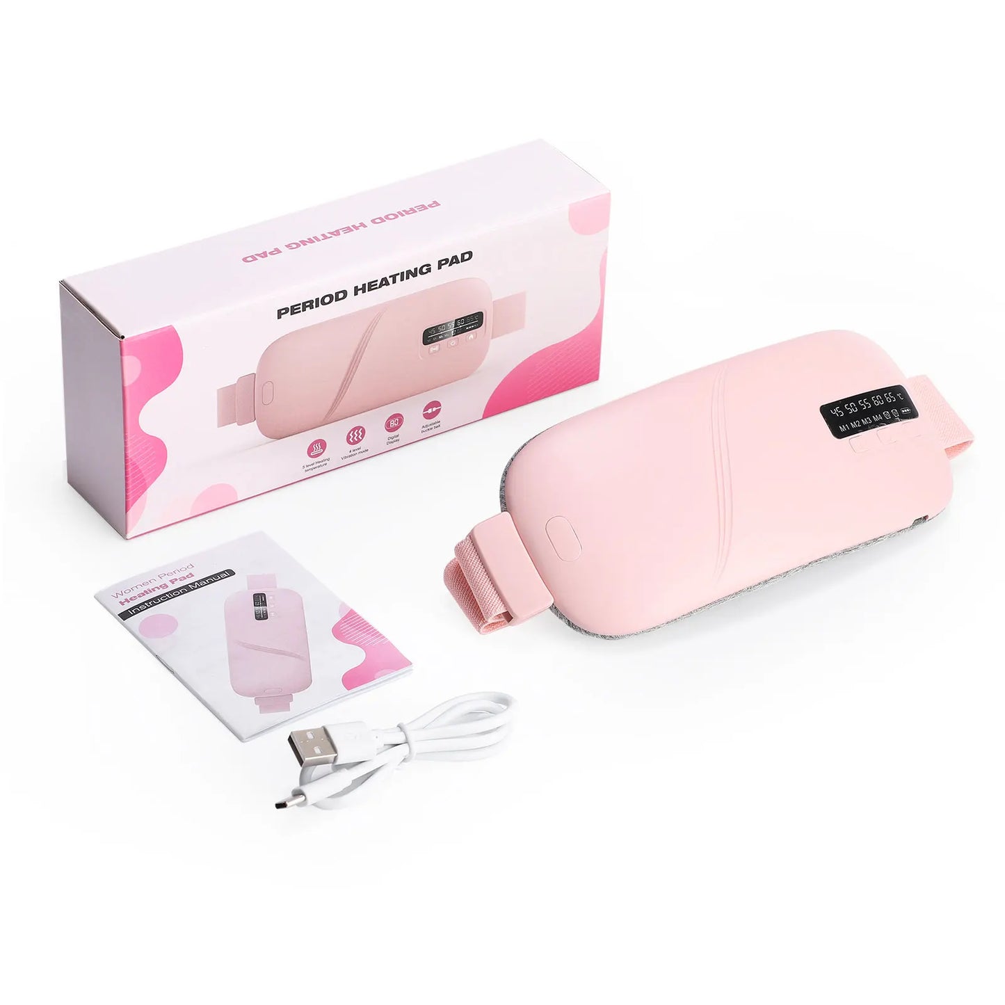 Hailicare Menstrual Heating Pad Rechargeable Belt For Period Relief
