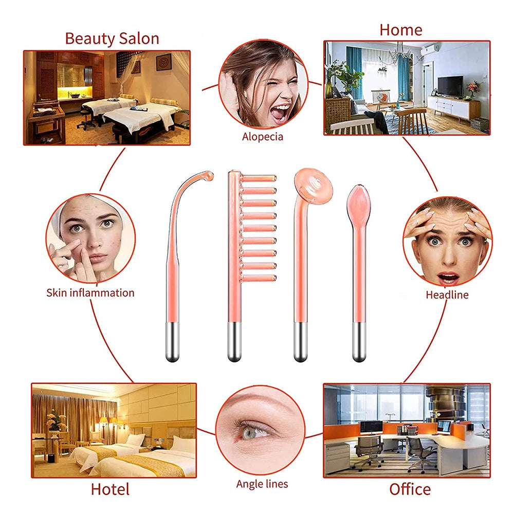 AOKO 4-In-1 High Frequency Facial Device With Electrodes