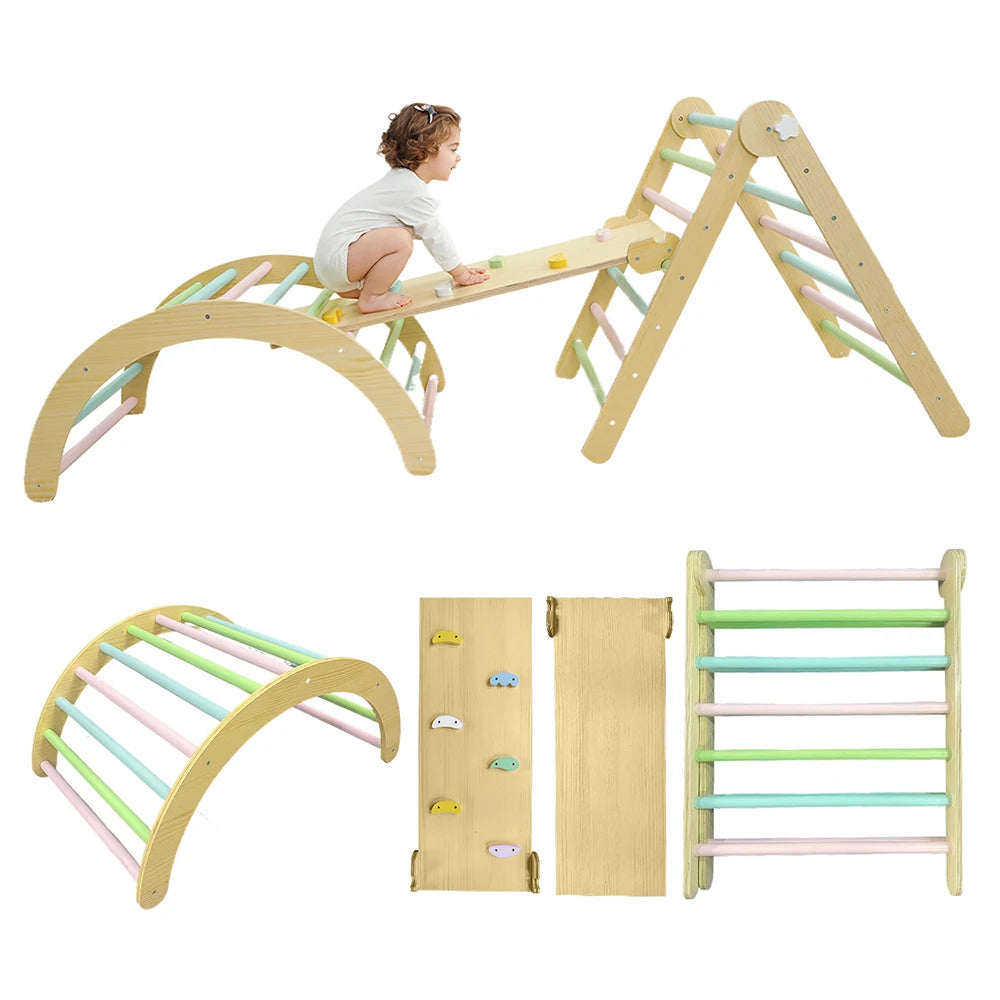 Seven In One Climbing Frame Toddlers Indoor Montessori Play Gym