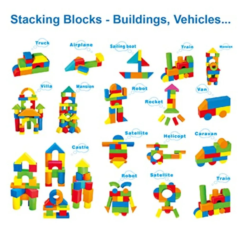 Foam Building Blocks For Toddlers EVA Soft Stacking Toys
