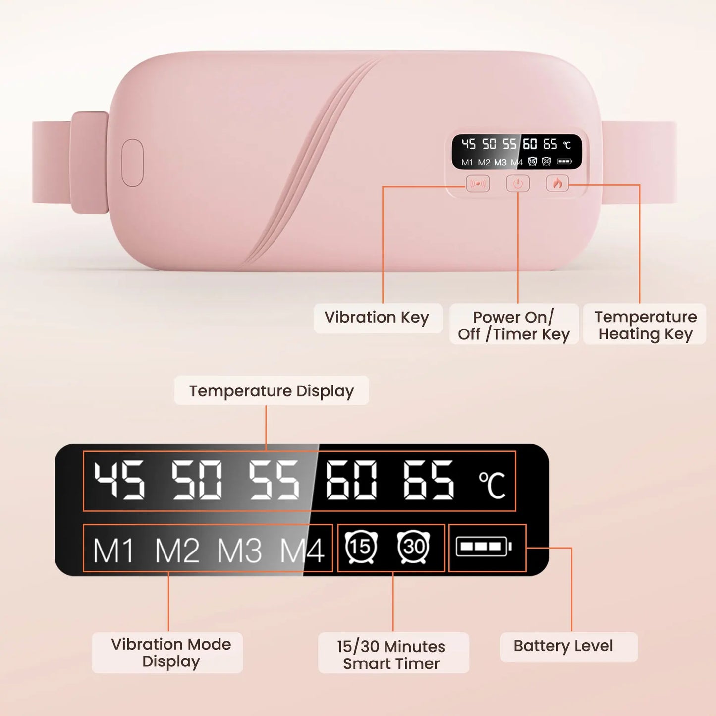 Hailicare Menstrual Heating Pad Rechargeable Belt For Period Relief