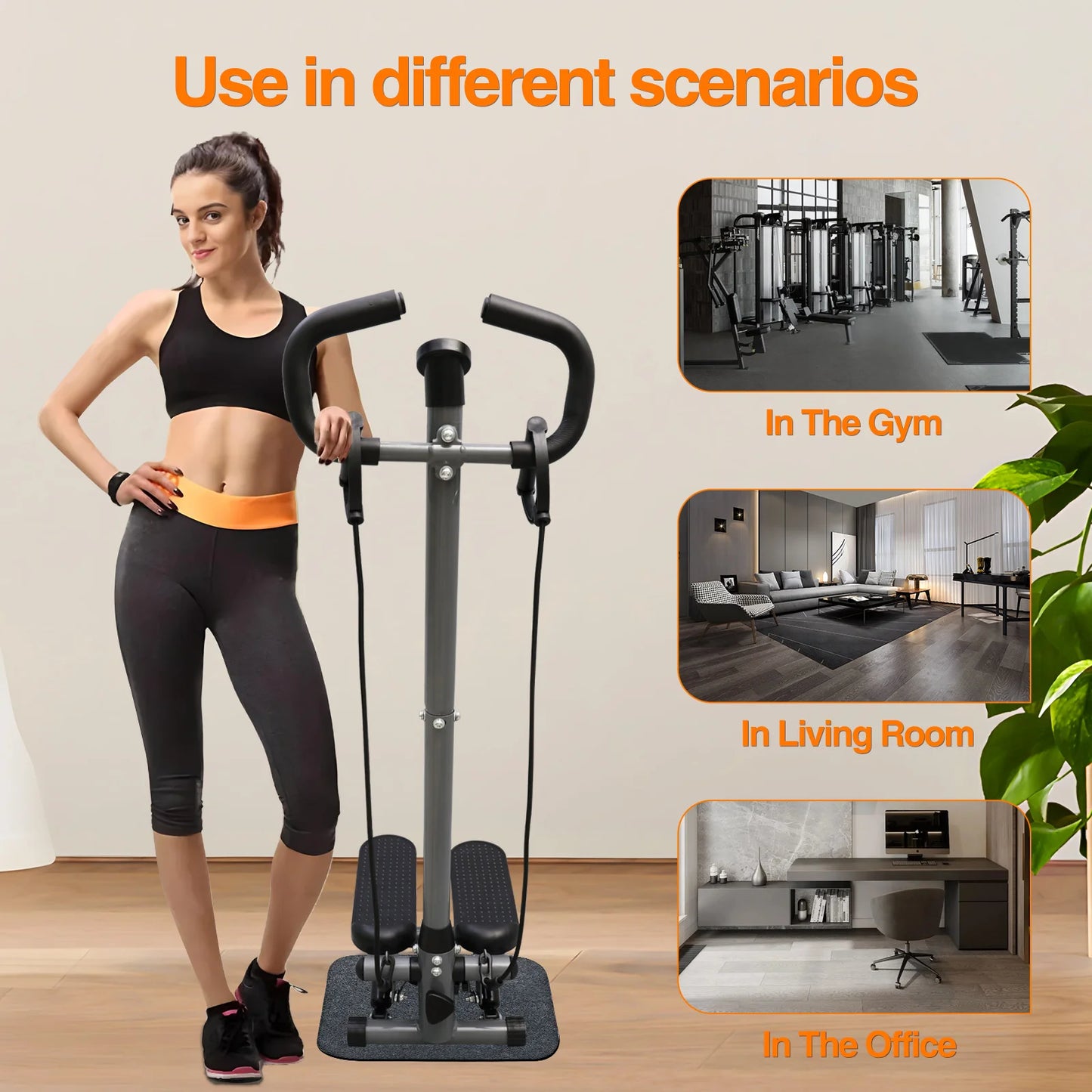 Exercise Stepper Machine With LCD Monitor For Home Gym