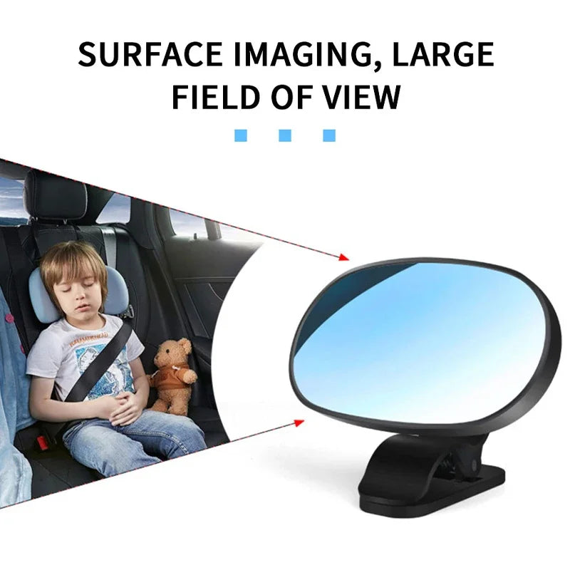 Car Interior Baby Mirror 360 Degrees Rotatable Windshield Suction Clip