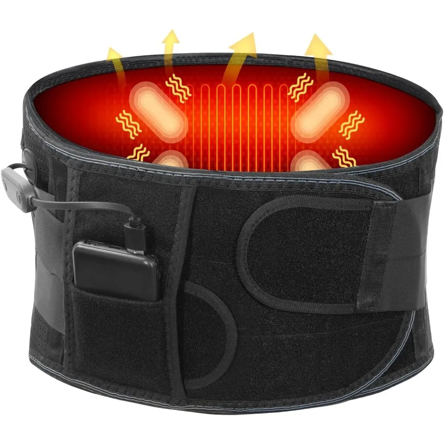 Cordless Heating Pad Back Massager Belt For Lower Back Pain Relief
