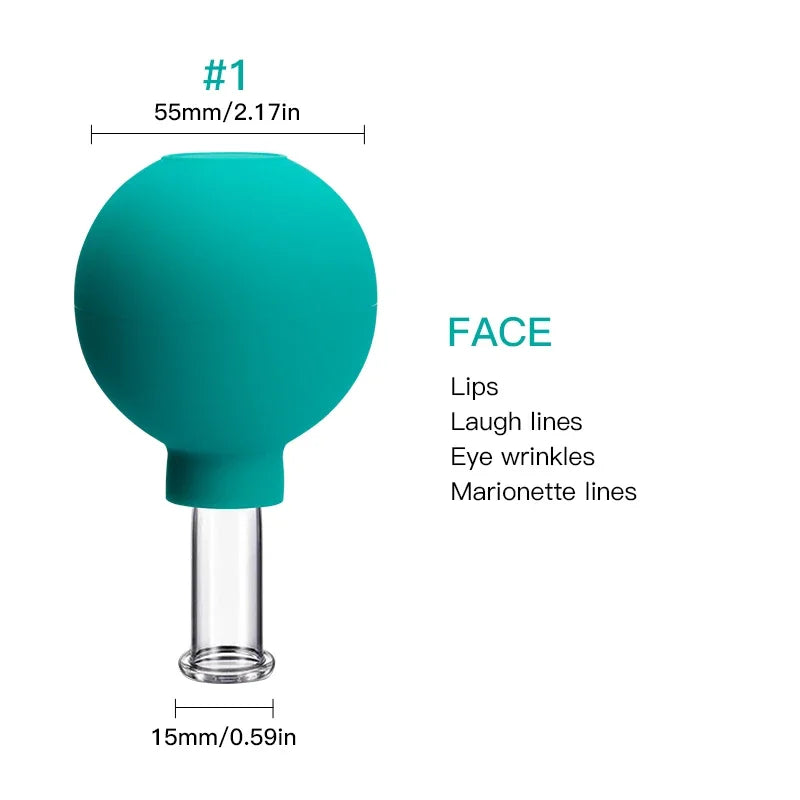 Mokarle Rubber Cupping Face Massager Vacuum Eye Lifting Tool