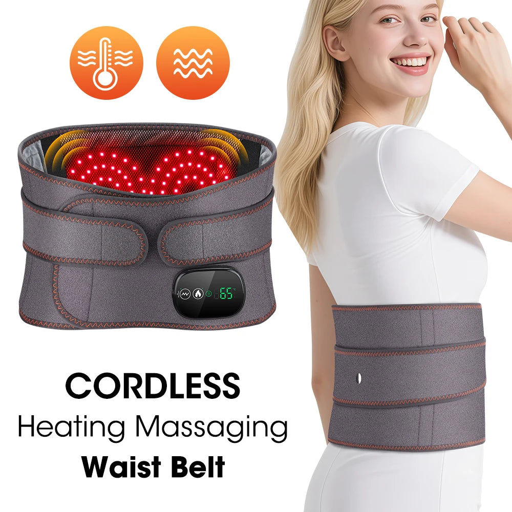 PASTSKY Electric Heating Waist Belt Massager With Vibration