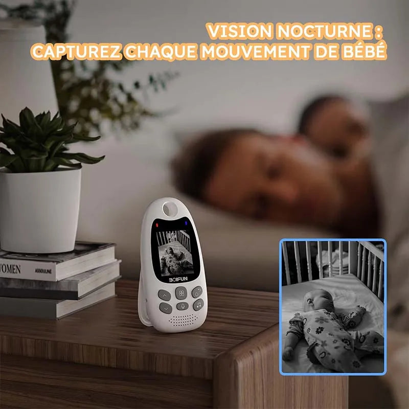 BOIFUN Baby Monitor With Camera 2.4 GHz Temperature Sensor 720p