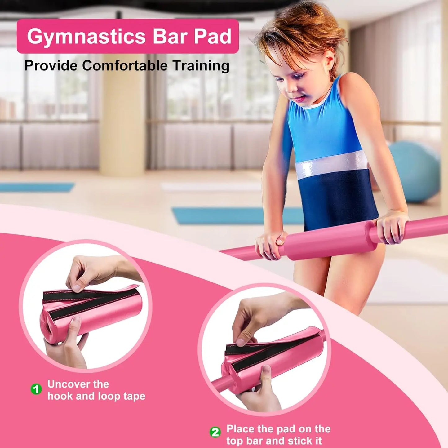 Adjustable Height Folding Gymnastic Bar For Kids Home Use
