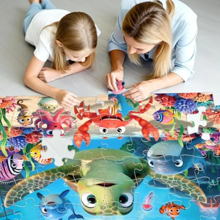 Sea Turtle Jumbo Floor Puzzle 48-Piece Animal Jigsaw for Toddlers
