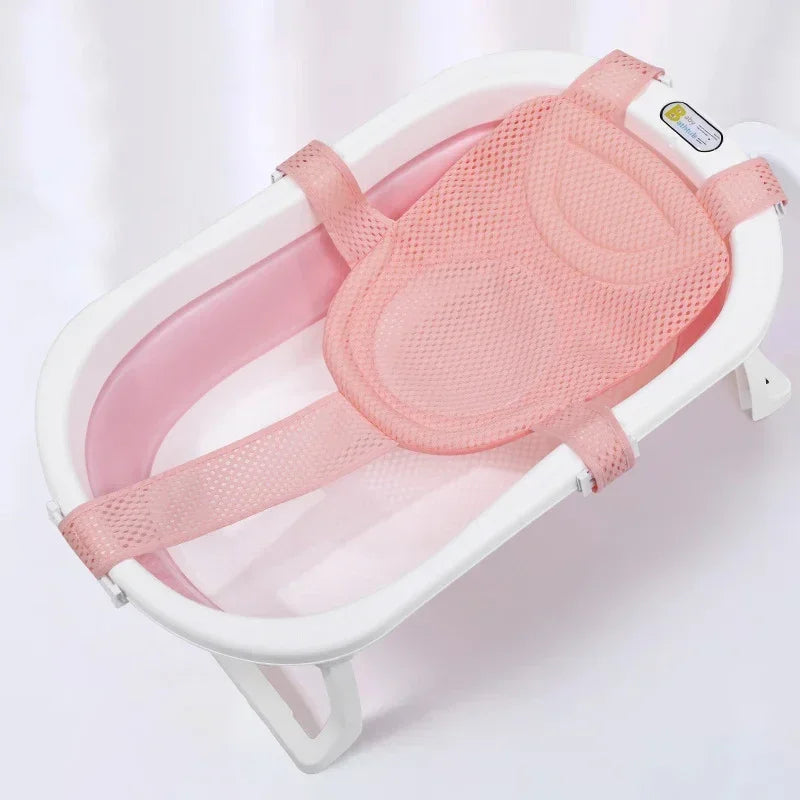 Baby Bath Net Mat With Adjustable Pillow Seat For Newborns