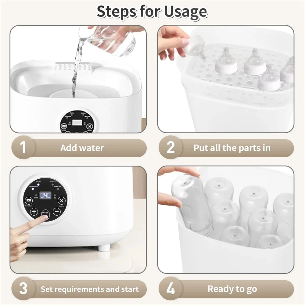 Four-In-One Electric Steam Bottle Sterilizer and Dryer