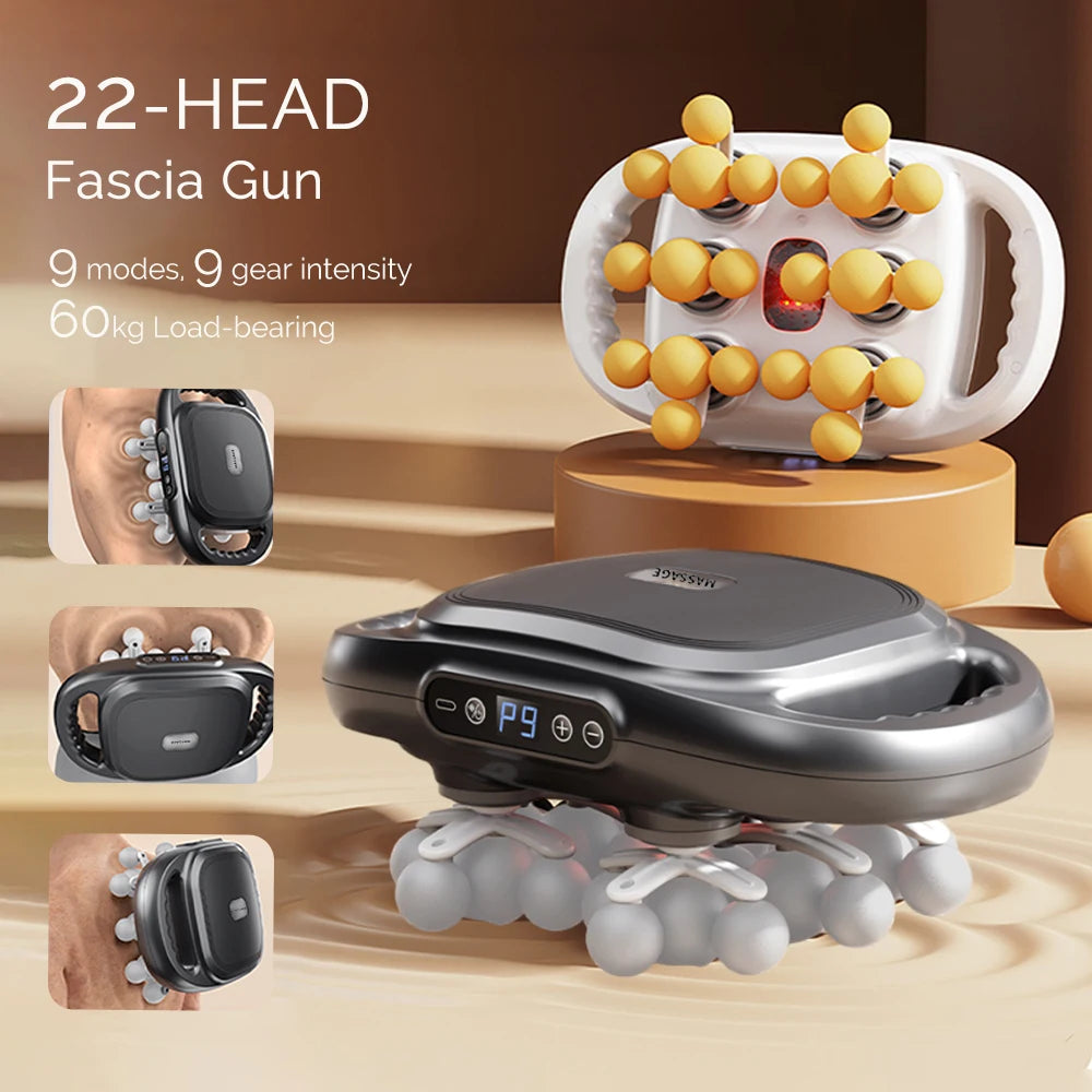 Foreverlily 22-Head Fascia Massage Gun High-Frequency Body Massager