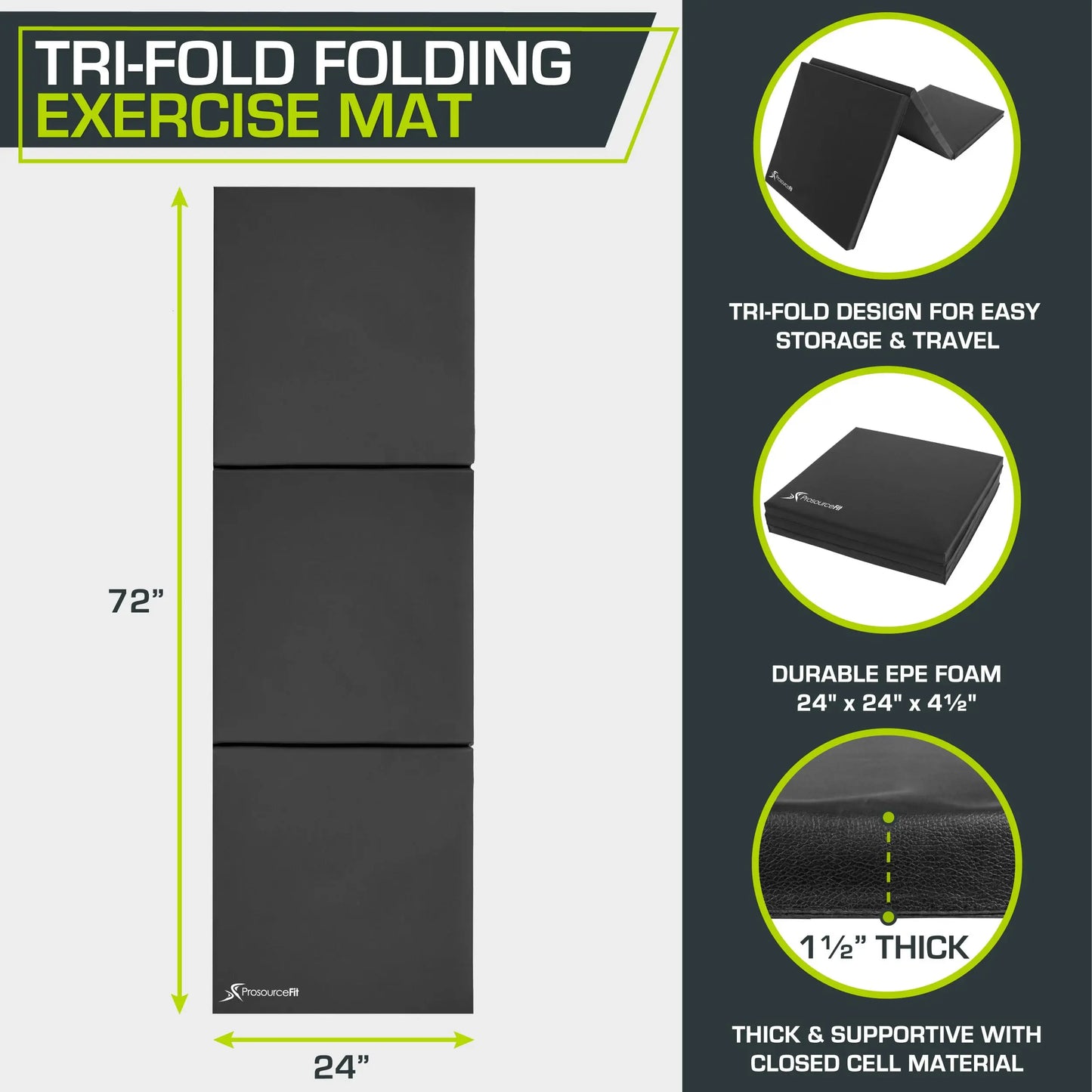 Folding Gym Mat Tri Fold for MMA Gymnastics Training