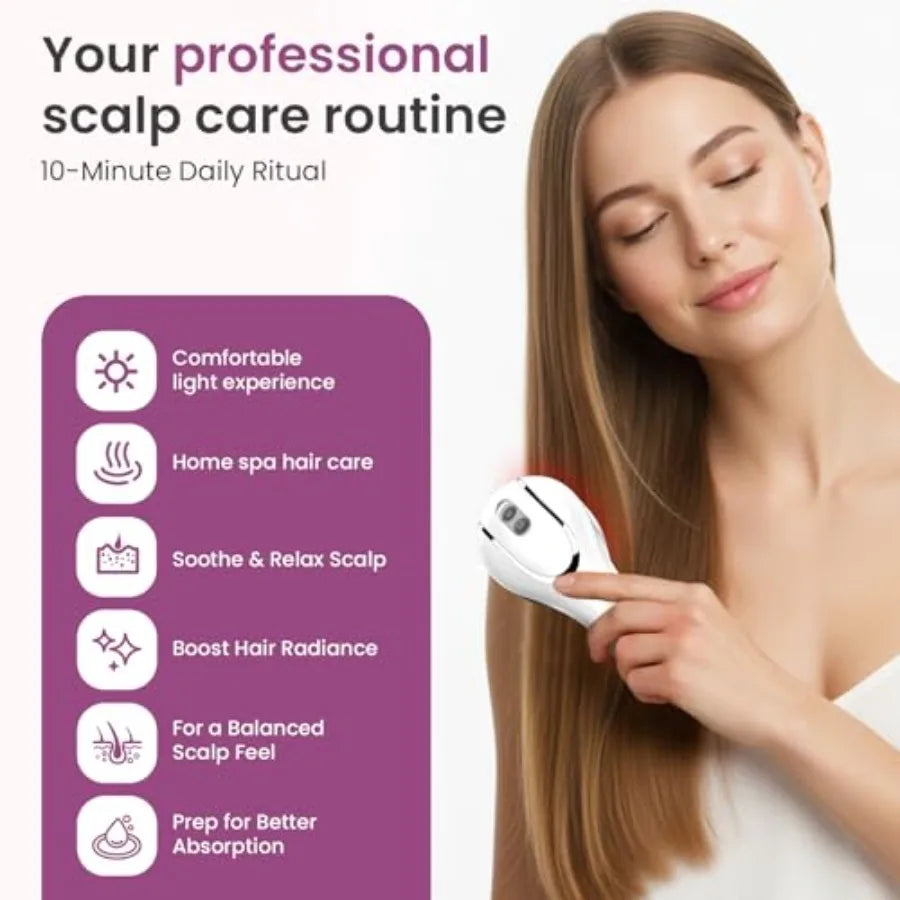 6-In-1 Rechargeable Scalp Massager With Oil Applicator Nano Mist