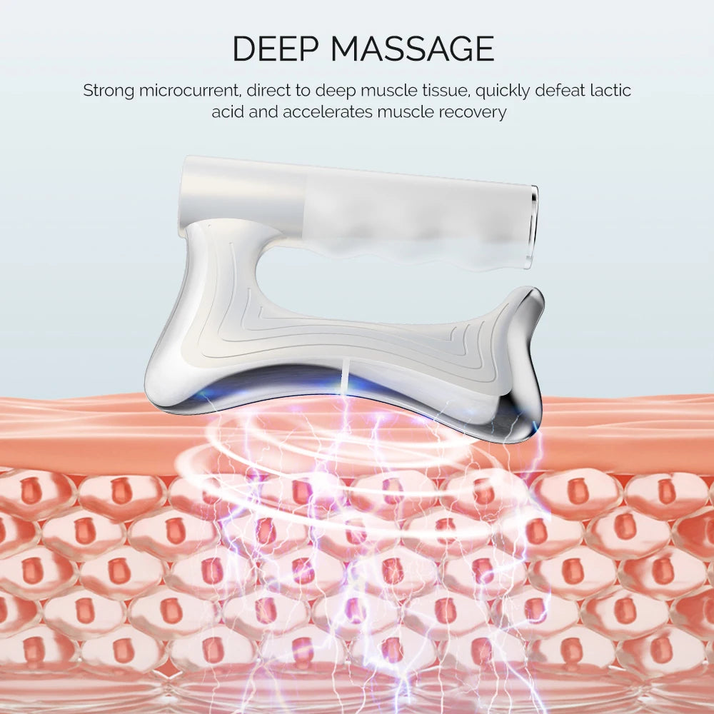 Iebilif Electric Fascia Scraper Massager With Micro Current 10500RPM