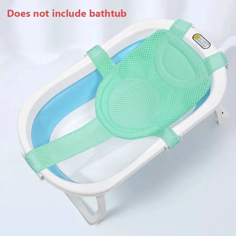 Baby Bath Net Mat With Adjustable Pillow Seat For Newborns