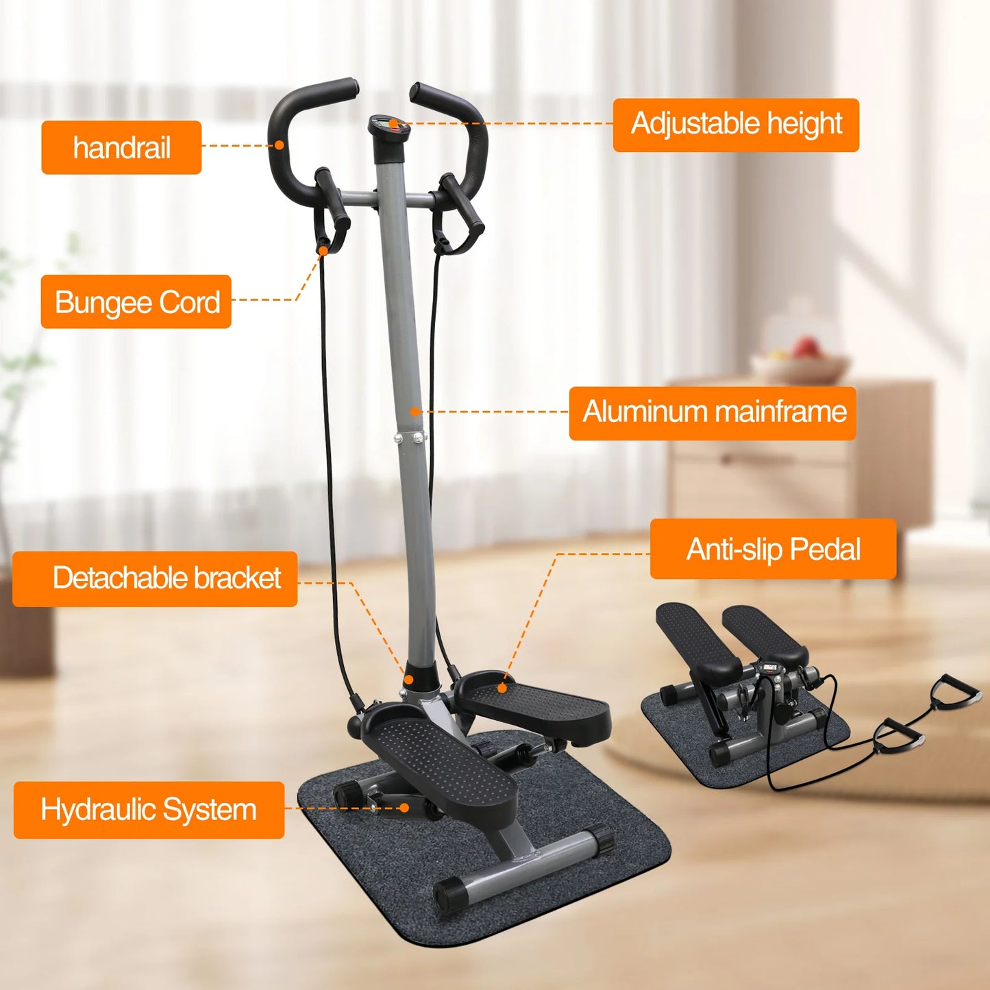Exercise Stepper Machine With LCD Monitor For Home Gym