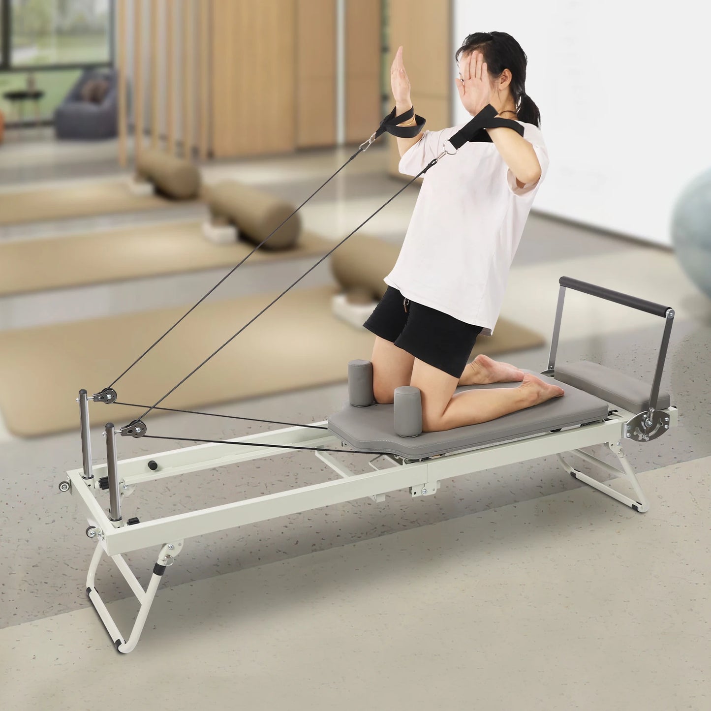 Foldable Pilates Reformer Machine For Multifunctional Yoga Fitness Equipment
