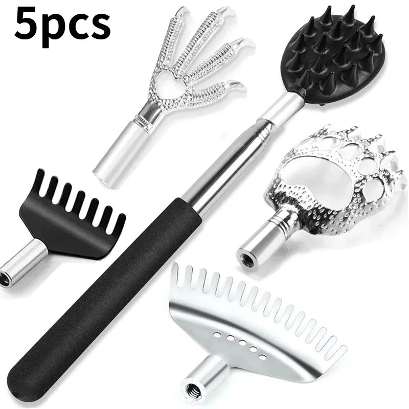 Back Scratcher Telescopic Massage Tool Stainless Steel Extendable