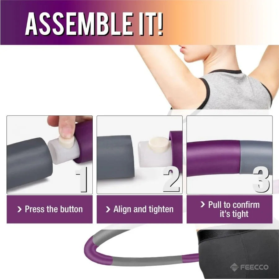 Weighted Fitness Hoop for Effective Home Weight Loss Workouts