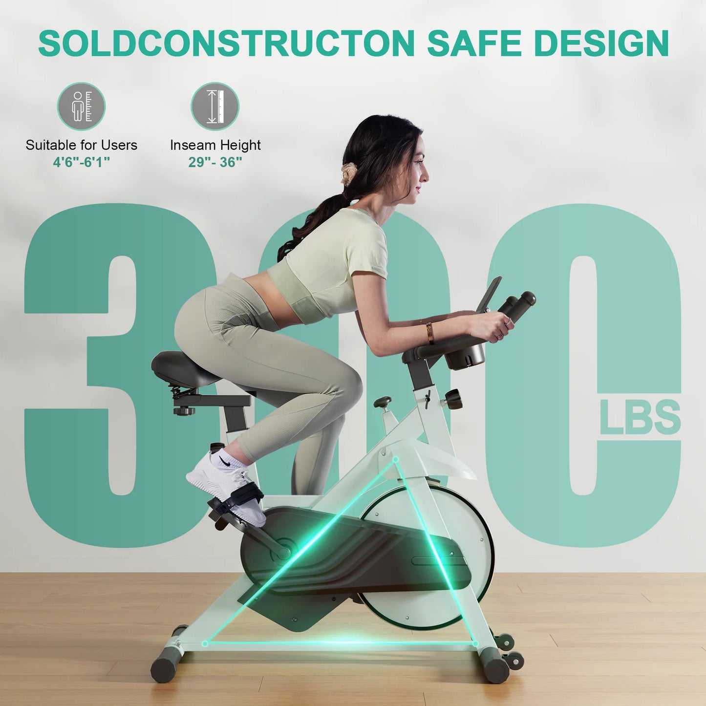 Superun Magnetic Resistance Exercise Bike With 32 Levels