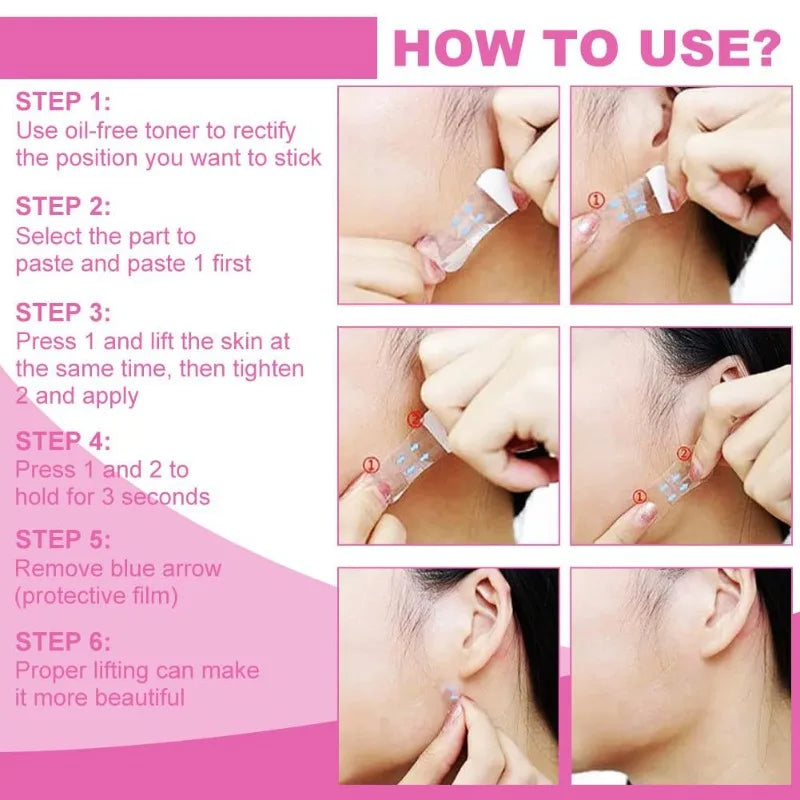 Invisible Facial Lifting Stickers For Lines And Sagging Skin
