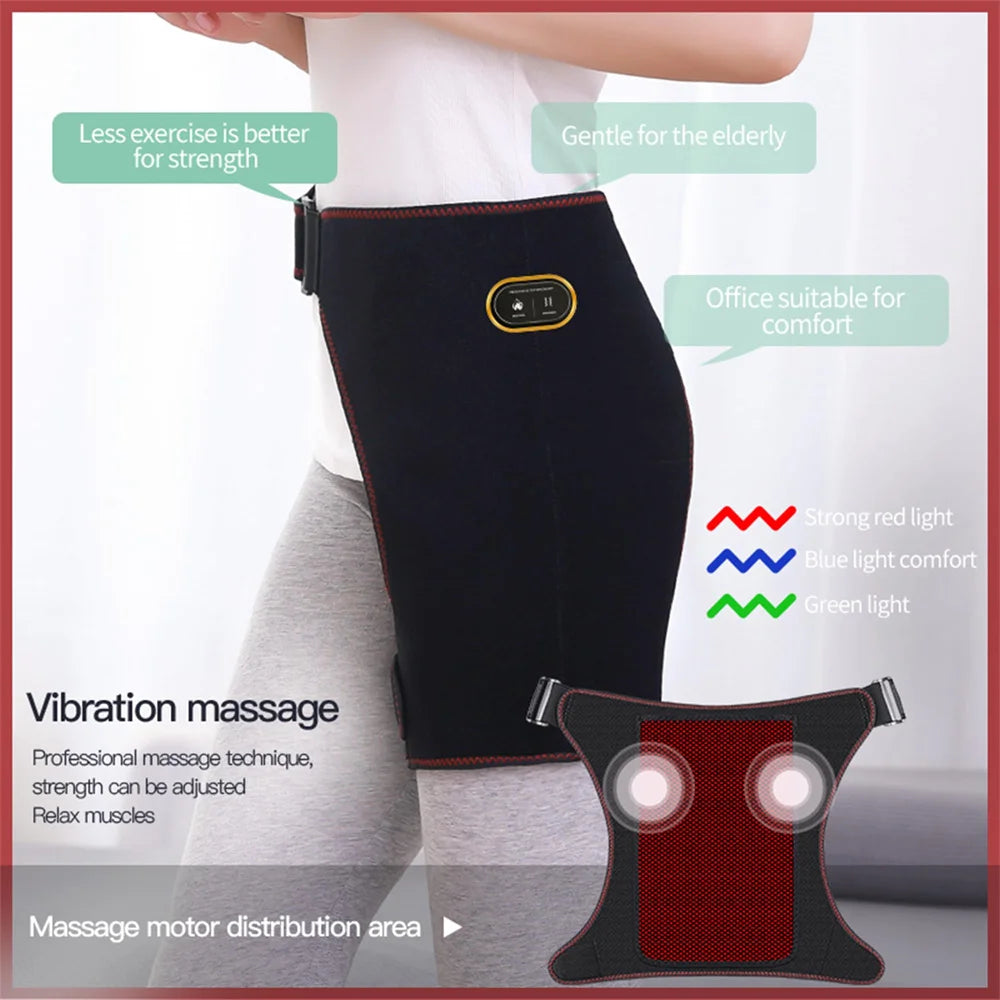 Heated Hip Brace USB Electric With 3 Massager Vibrations