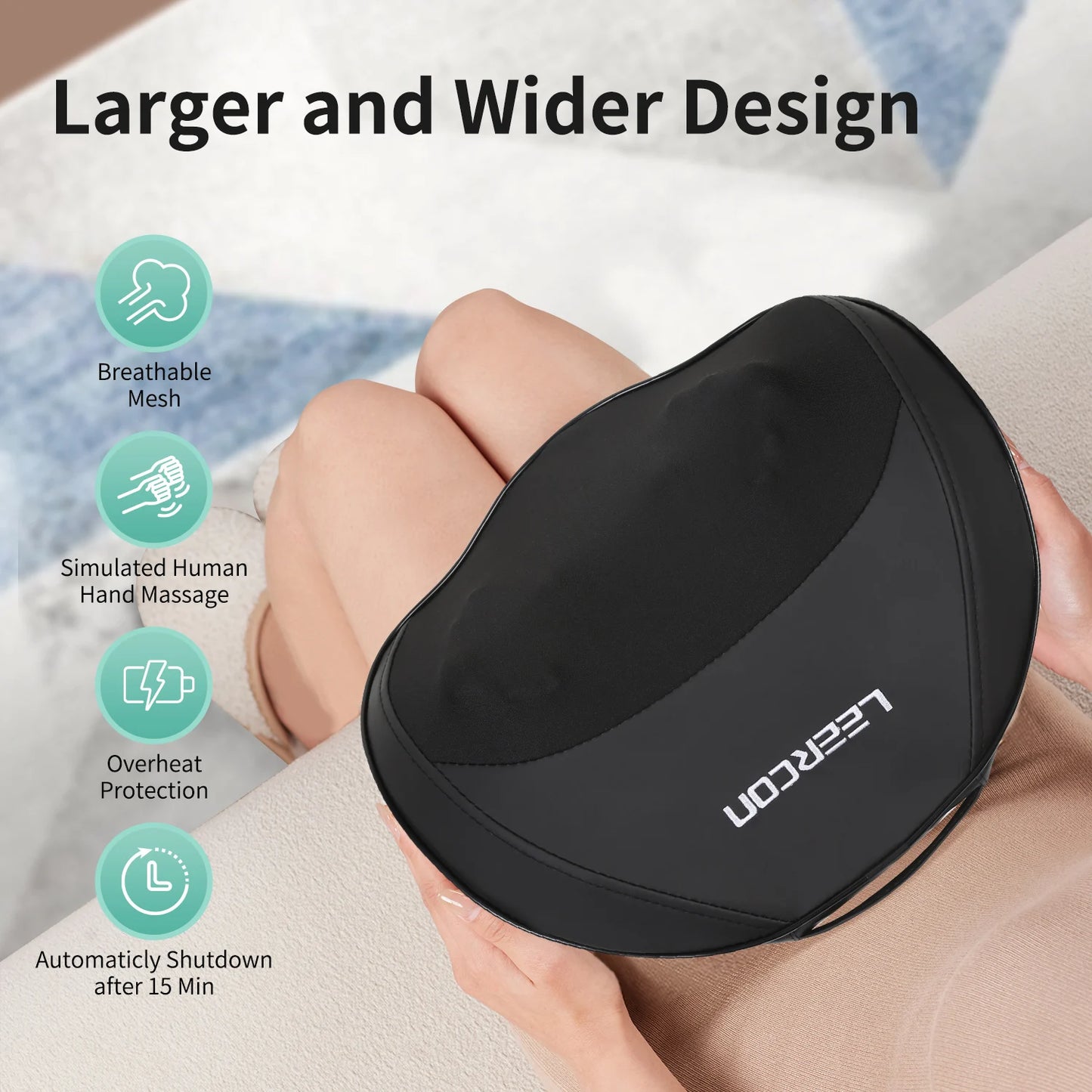 LEERCONElectronic 4-Button 20-Node Plug-In Back Massager With Heat