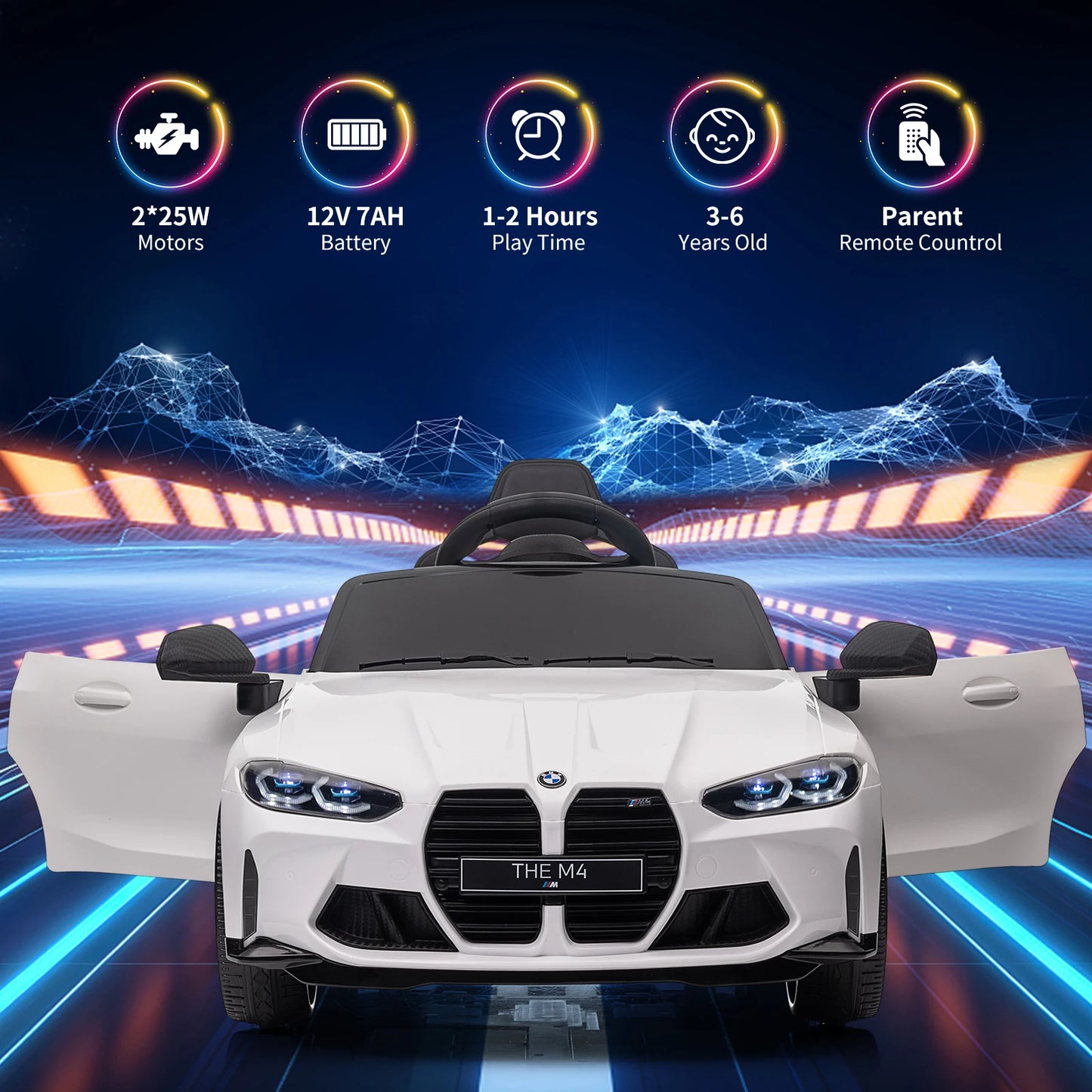 HiMISS Toddler Electric Ride On Car With Remote And Bluetooth