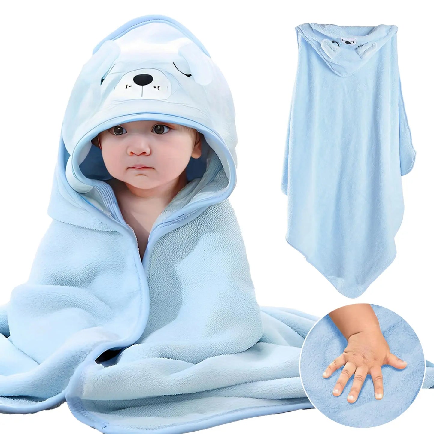Soft Hooded Baby Towels Absorbent Bath Towels For Newborns Toddlers