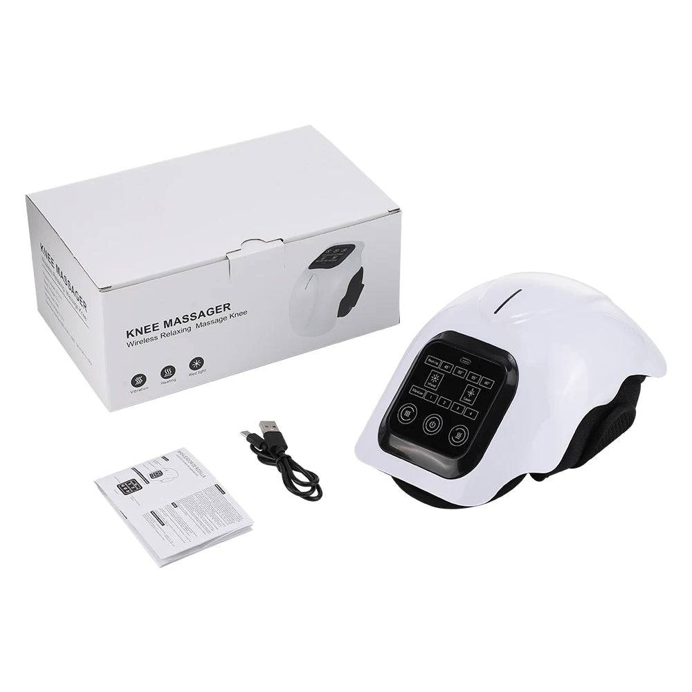 Hailicare Wireless Electric Knee Massager With Infrared Heating And Vibration