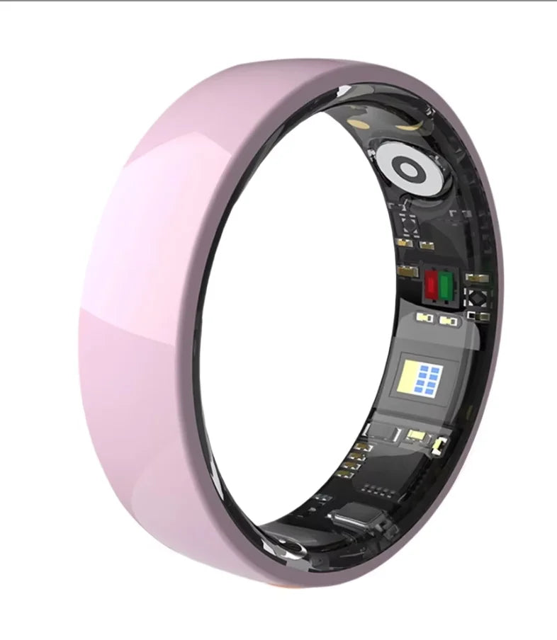 Fashion Ceramics Smart Ring White, black, pink with Charging Case, Health & 24/7 sleep monitoring,IP68 Water, Multi-sport Modesproof,