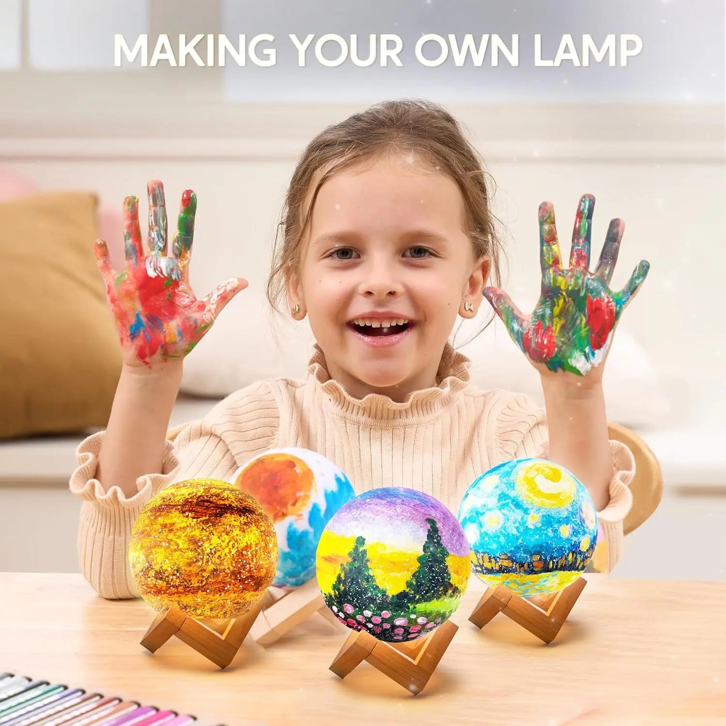 Joyfy DIY 3D Moon Night Light Kit For Kids Galactic