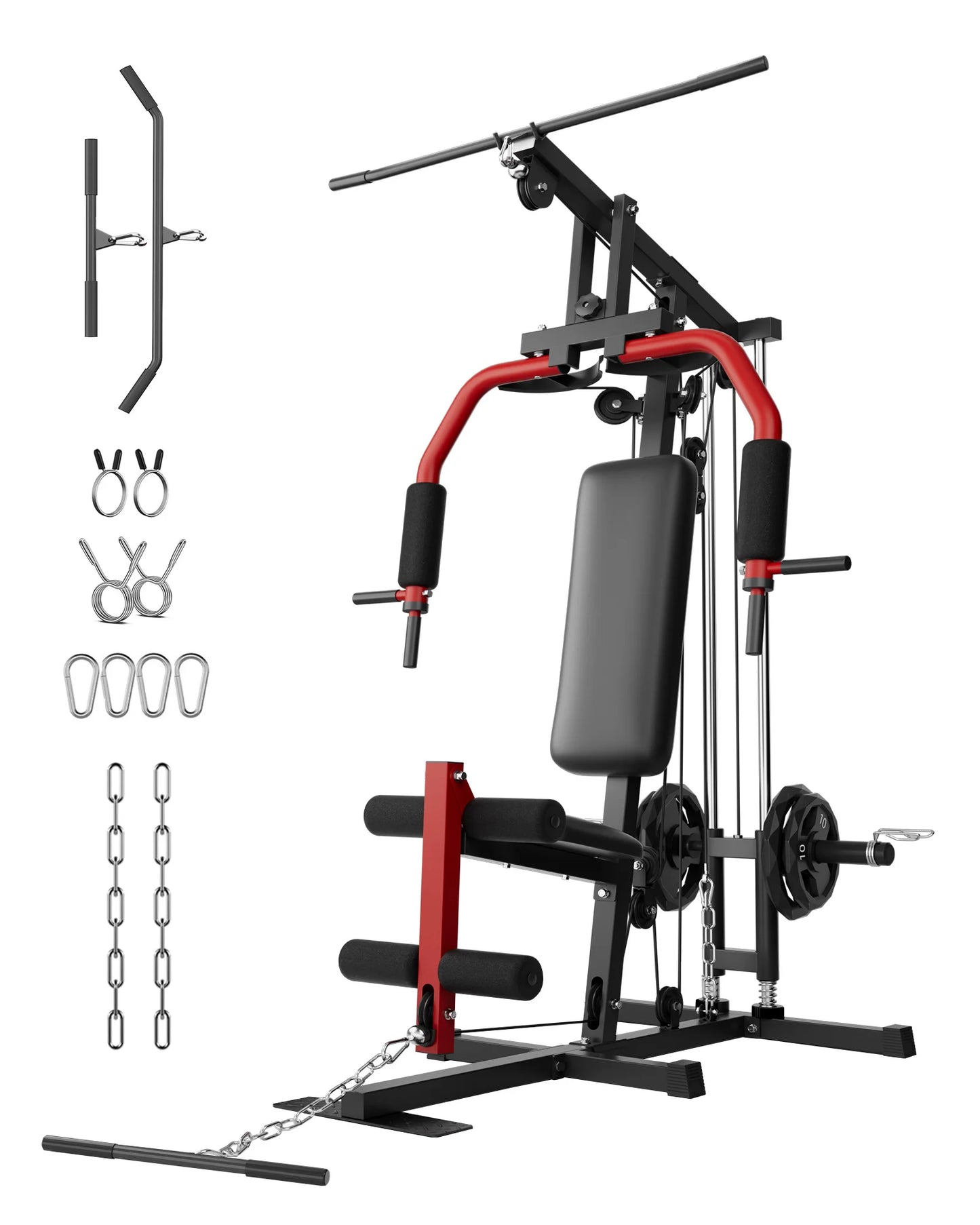HiMISS Five In One Home Gym Machine With Lat Pulldown