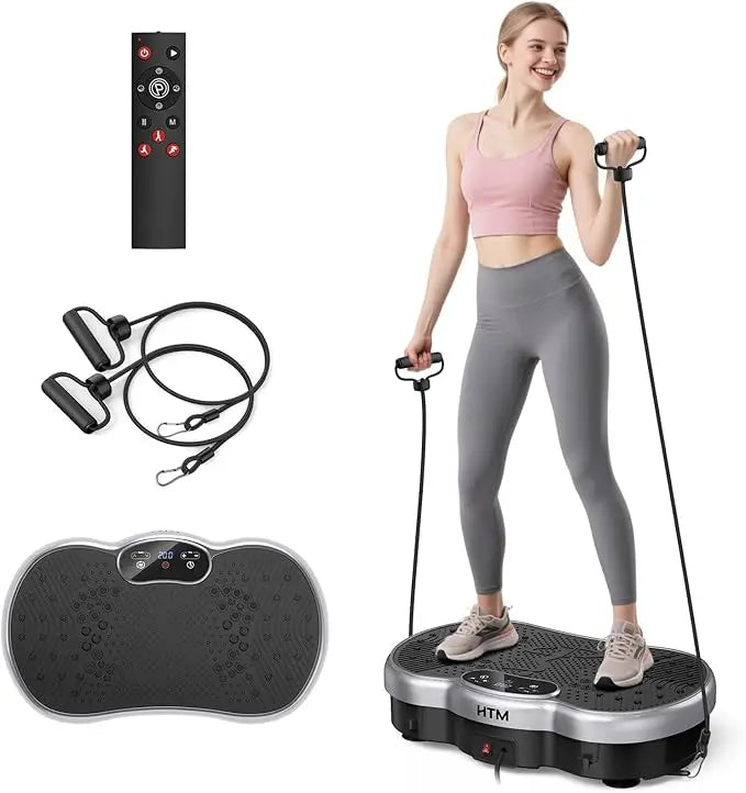 Fitness Vibration Plate Exercise Machine Calorie Tracking 120 Speed Levels